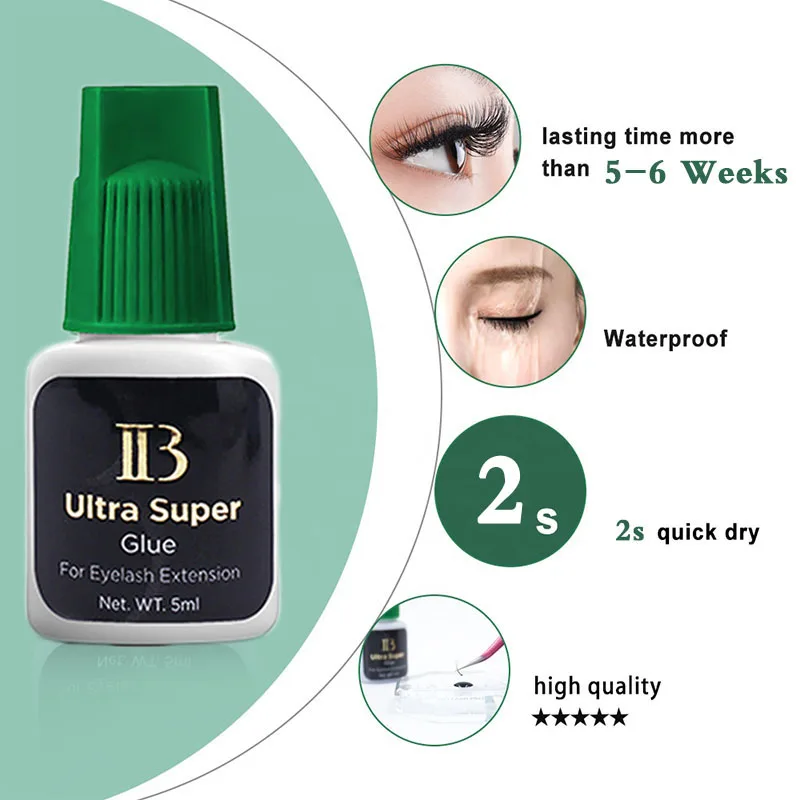 20 Bottles IBeauty Ultra Super For Eyelash Extension Glue Green Cap Waterproof Lash Adhesive Makeup Tool Fastest Eyes Open Korea 3