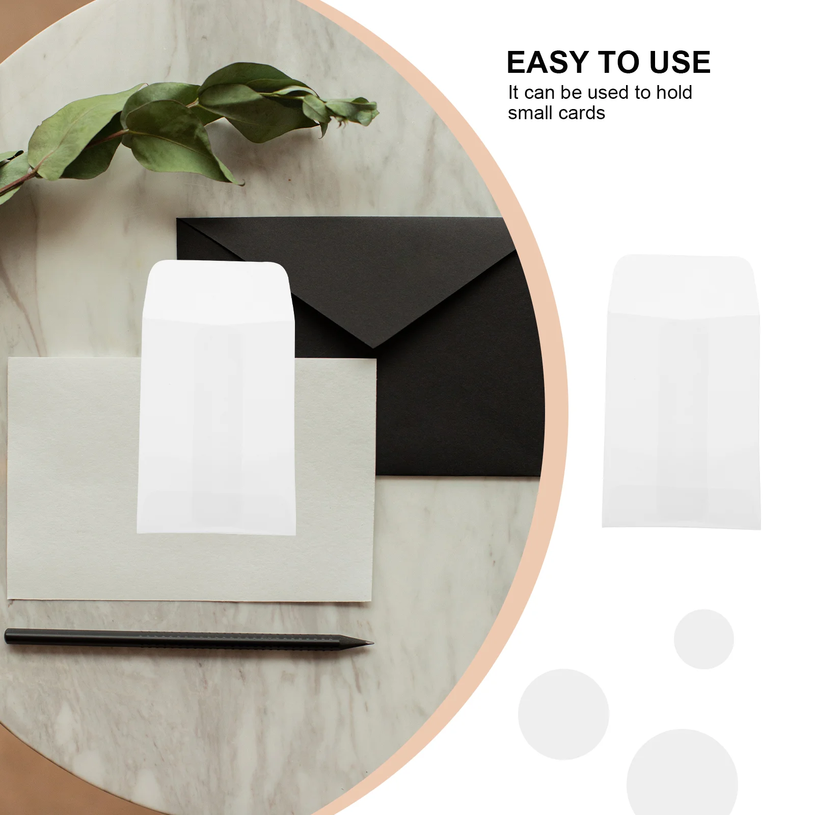 50 Pcs Mini Envelopes Hangtag Envelopes Small Cards Coin Envelope Transparent Small Bag Clear Envelope Paper