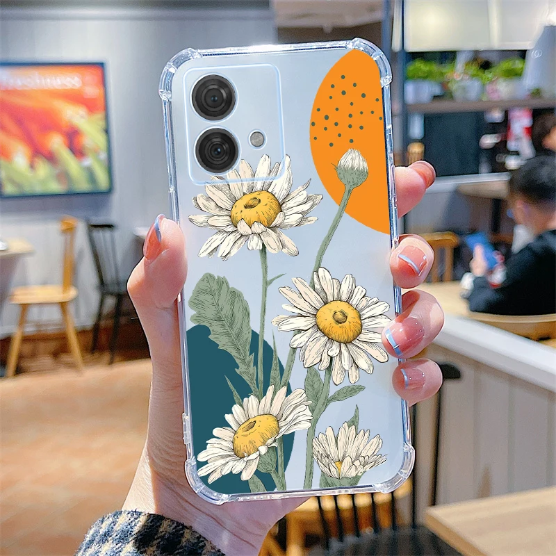 Exotic Flower Transparent Phone Case - Sleek Edge Design Cover