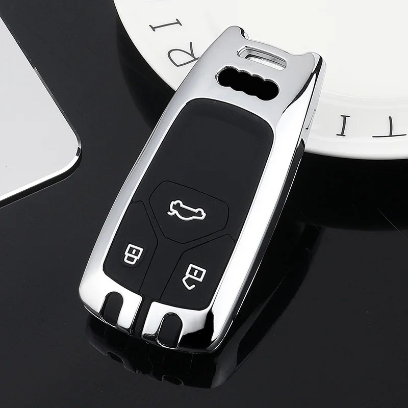 Custodia-per-chiave-a-distanza-per-auto-in-lega-di-zinco-Shell-per-Audi-A4-B9.jpg Custodia per chiave a distanza per auto in lega di zinco Shell per Audi A4 B9 A5 A6L A6 S4 S5 S7 8W Q7 4M Q5 TT TTS RS Coupe accessori per lo Styling - Custodia per chiave a distanza per auto in lega di zinco Shell per Audi A4 B9