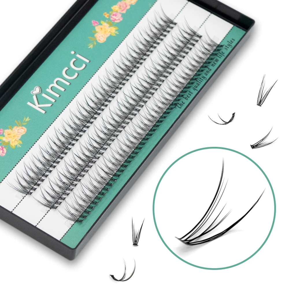 

Kimcci Dovetail Fly Eyelashes Natural Soft Fasle Fake Eyelashes 0.07mm Extension Natural Slender Cross False Eyelashes