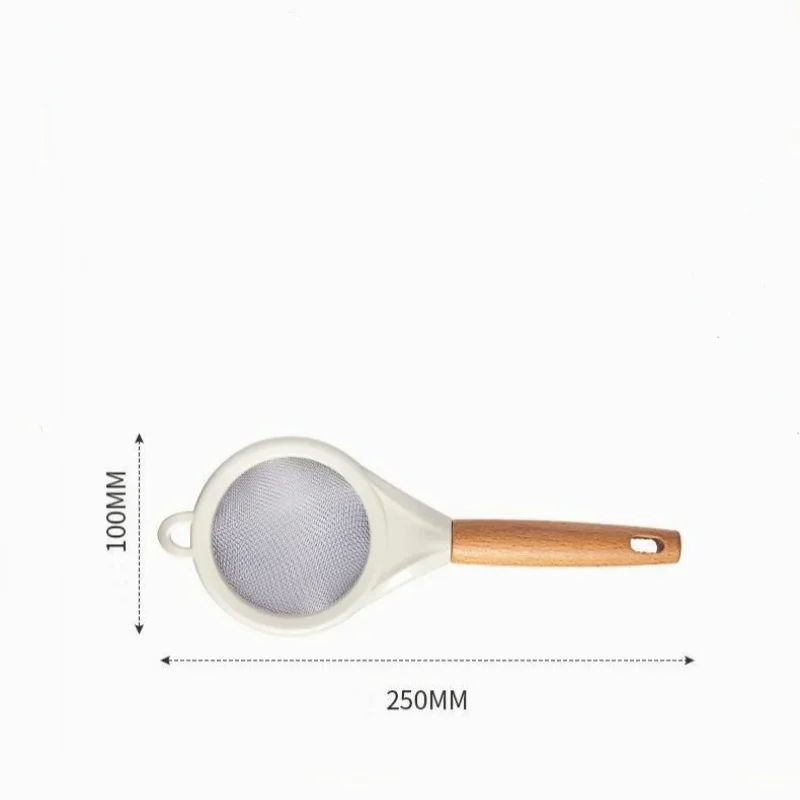Flour Sieve Sugar Powder Juice Soybean Milk Foam Filter Fine Screen Wooden Handle Kitchen Baking Tools flour sifter,baking tools,mesh strainer,fine mesh strainer,powder sieve