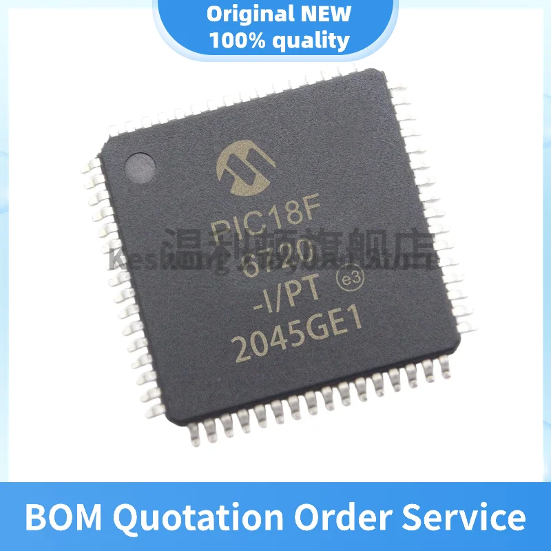 

PIC 18F6720 PIC 18F6720-I/PT TQFP-64 Microchip 8-bit Microcontroller is brand new and original.