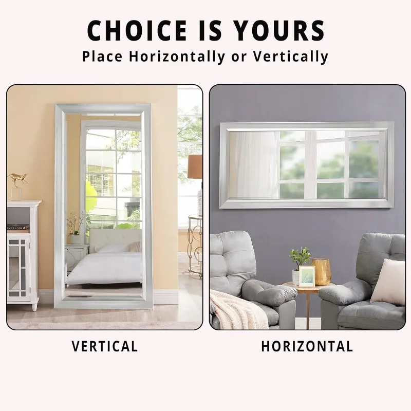Tall Mirror Full Body Oversize Mirror Beaded Full Length Huge Mirrors for Bedroom Free Standing XL Floor Long XL