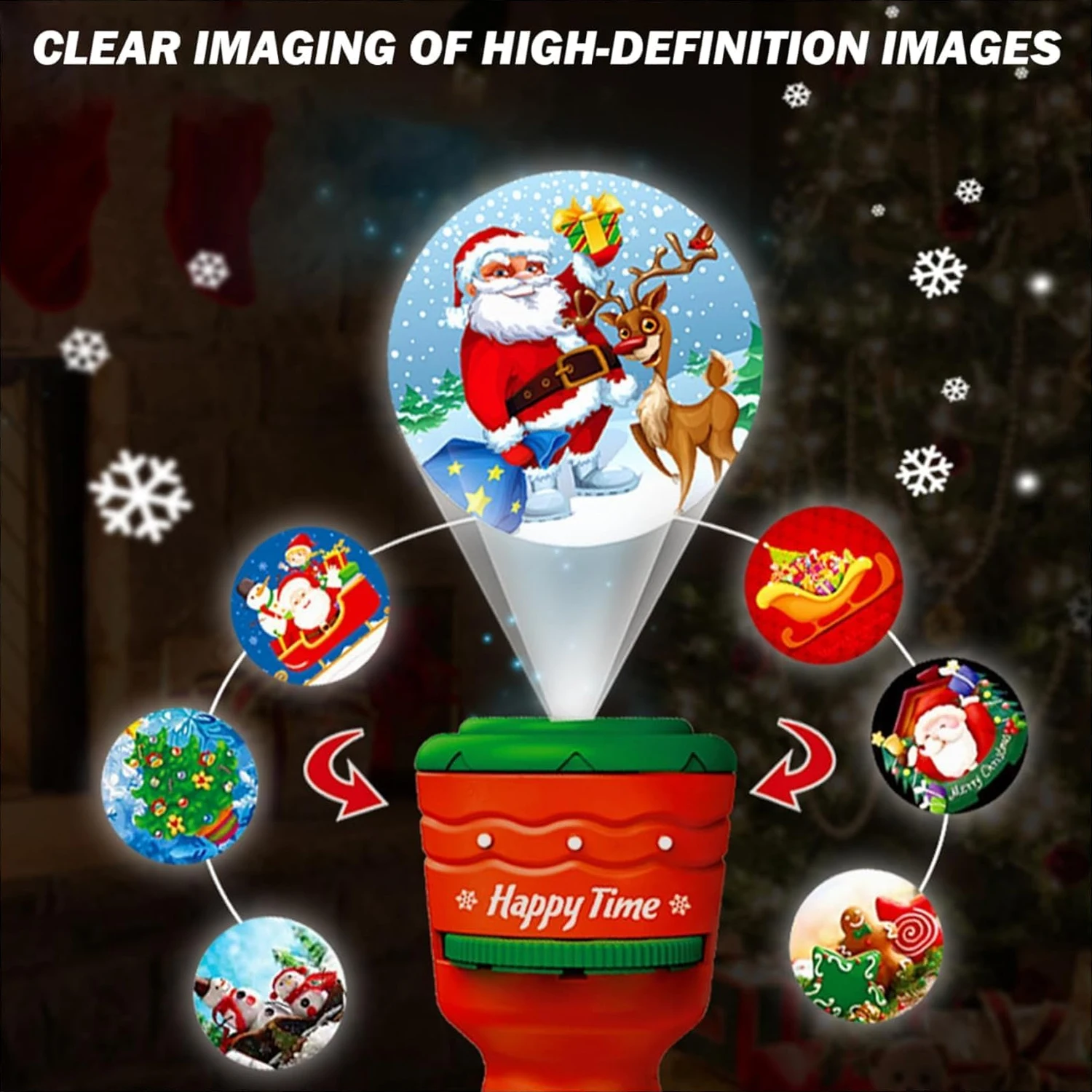 Plastic Christmas Projector Flashlight Toy for Kids