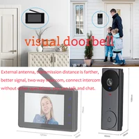 M16A 1080P Wireless Waterproof Video Doorbell 4.3-inch IPS Screen Infrared Night Vision Doorbell Family Apartment 2.4G Camera 1