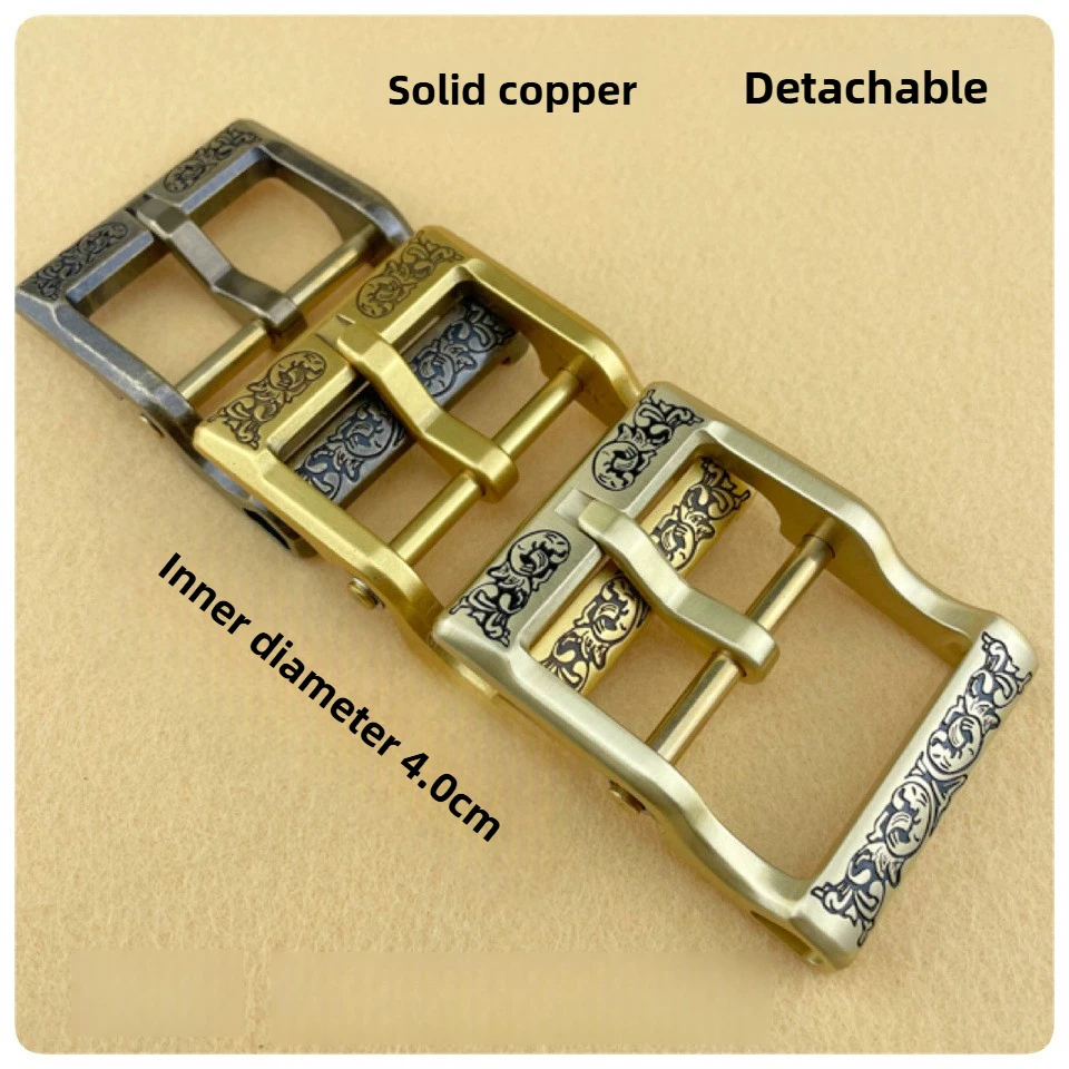 Luxury Solid Brass Belt Buckle for Men's DIY Leather Crafts