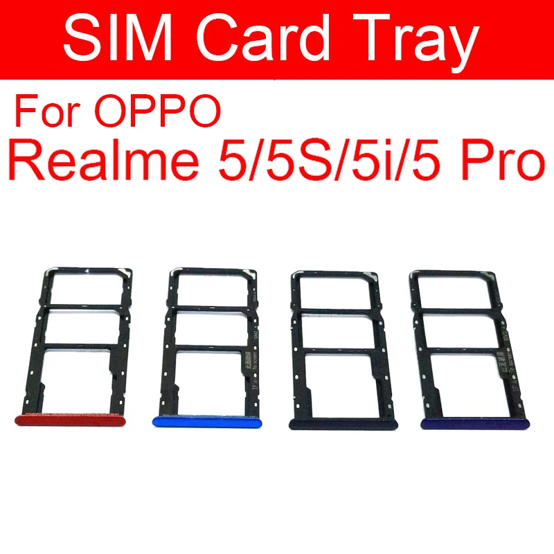 Per Oppo Realme 5 5S 5I 5 Pro Sim Card Vassoio Dual Nano Sim Card Vassoio Lettore Di Schede Supporto Slot Parti Di Ricambio
