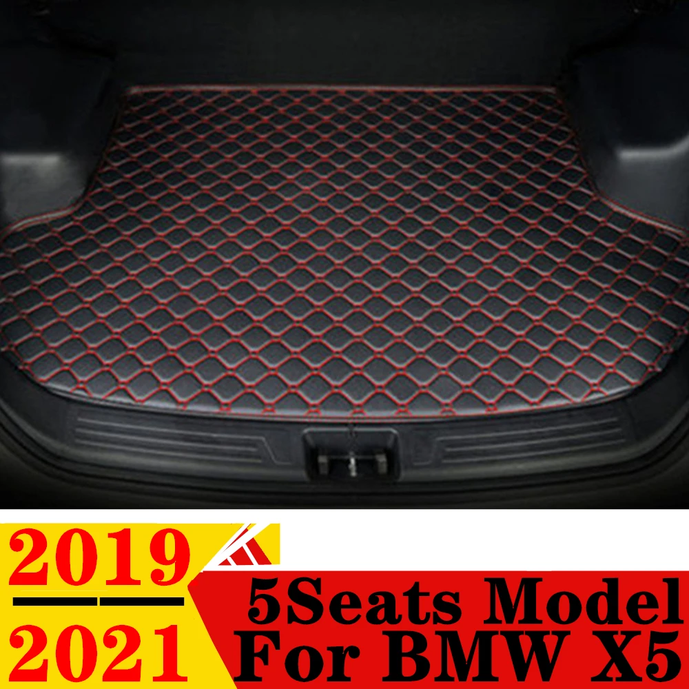 Auto kufr rohož pro BMW X5 5seats 2021 2020 2019 plochý strana zadní dovozné chránit blok koberec liniové obal zadek bota bedna na láhve blok AUTO součástky