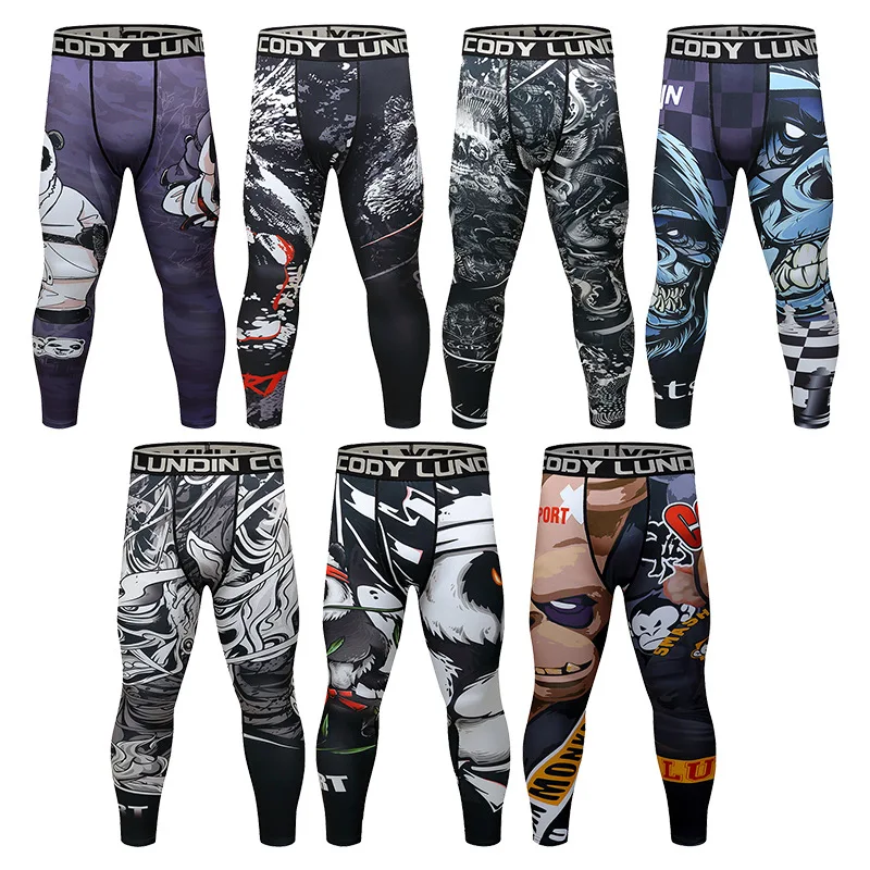 Gym Sport Leggings Compression Training Jogging Pants Men Quick Fry Crossfit Workout Trousers Running Sweatpants Fitness Tights