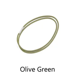 Refillable Travel Notebook Bands - Set of 10 Elastic Strap Connectors for Journals and Planners (Olive Green)