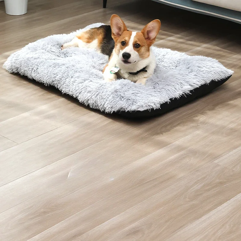 

Pet Dog Long Plush Warm Pad Winter Puppy Kitten Sleeping Blanket Comfortable Dog Bed Cat Kennel Mattress Pet Bedding