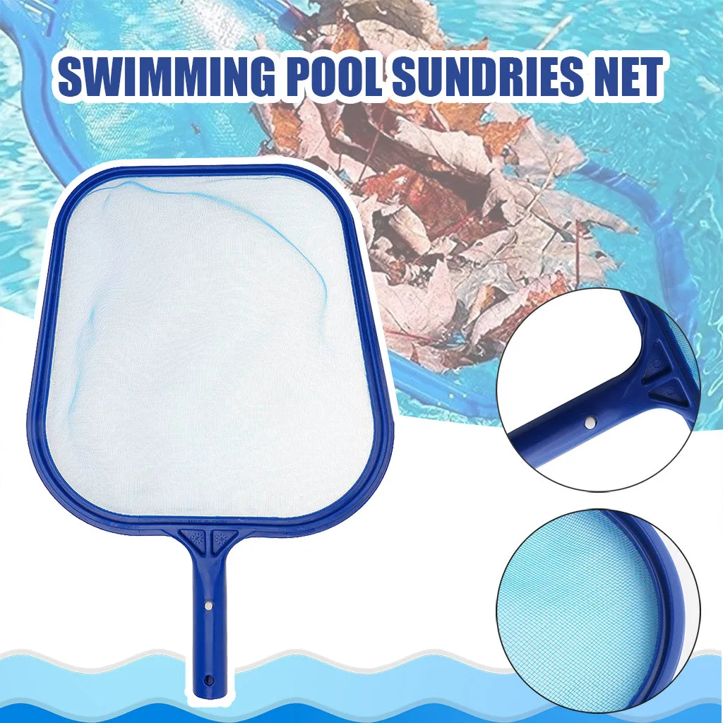 Tub Cleaner Tool Professional Lightweight Mesh Frame Net Durable Blue Swimming Pool Spa Leaf Trash Net Skimmer Rake Skimmer