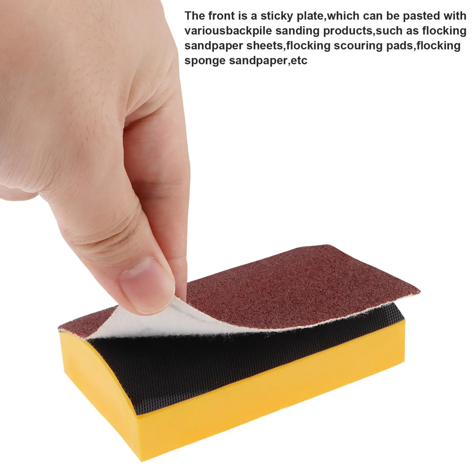 Hand Sanding Block Hook and Loop Assorted Shaped Sanding Disc Holder Grinding Sponge Abrasive Tool Manual Grinding Hand Tool woodworking hand tools