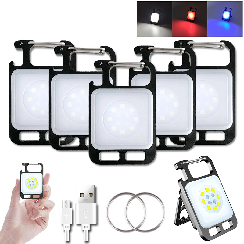 Z40 Multifunctional Mini Glare COB Keychain Light USB Charging