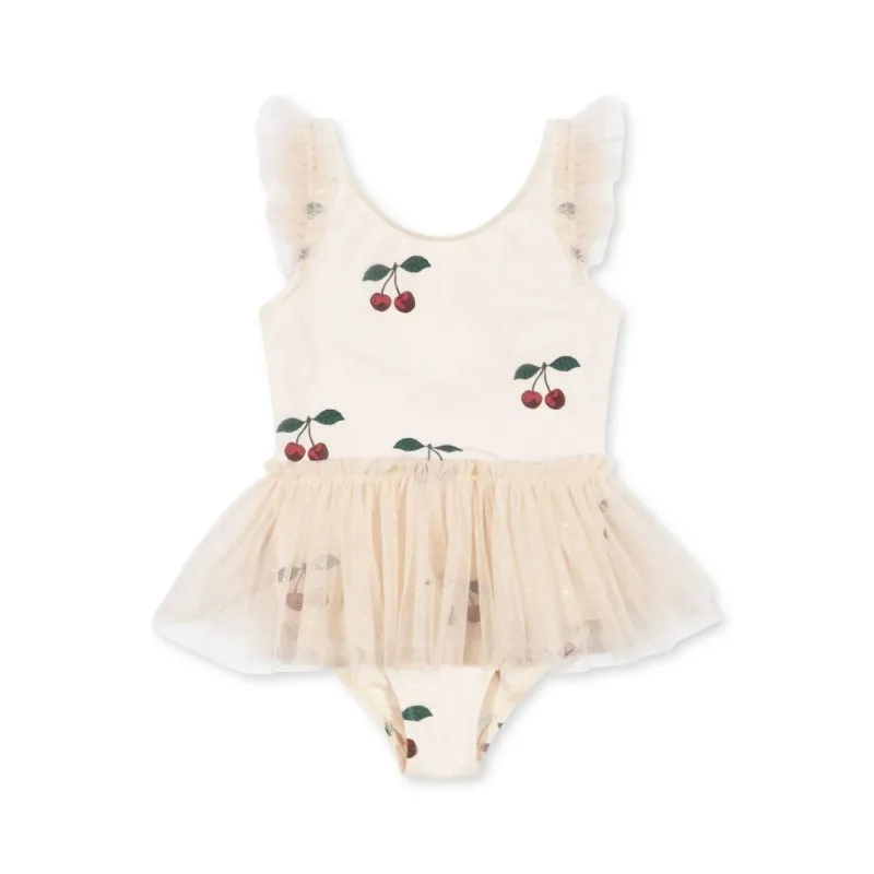 Swimsuit for Girls 2024 Summer KS Series Children\'s Casual Vacation Floral Lace Suspender One-piece Split Lace Swimsuit