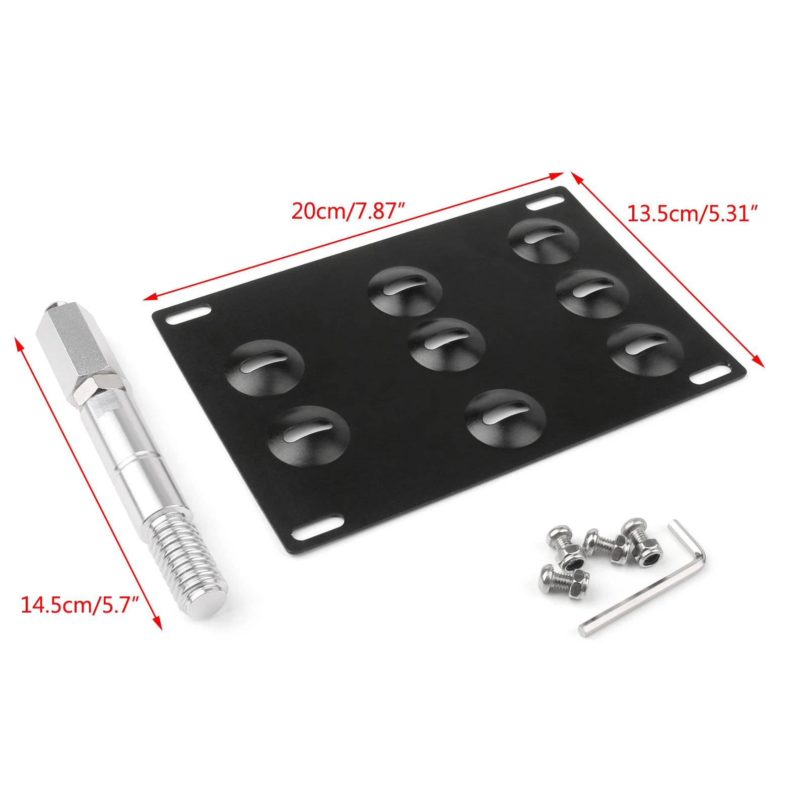 Areyourshop Front Bumper Tow Hook License Plate Mounting Holder Bracket fits for VW Golf 6 Tiguan PASSAT Jetta license plate bracket license plate holder