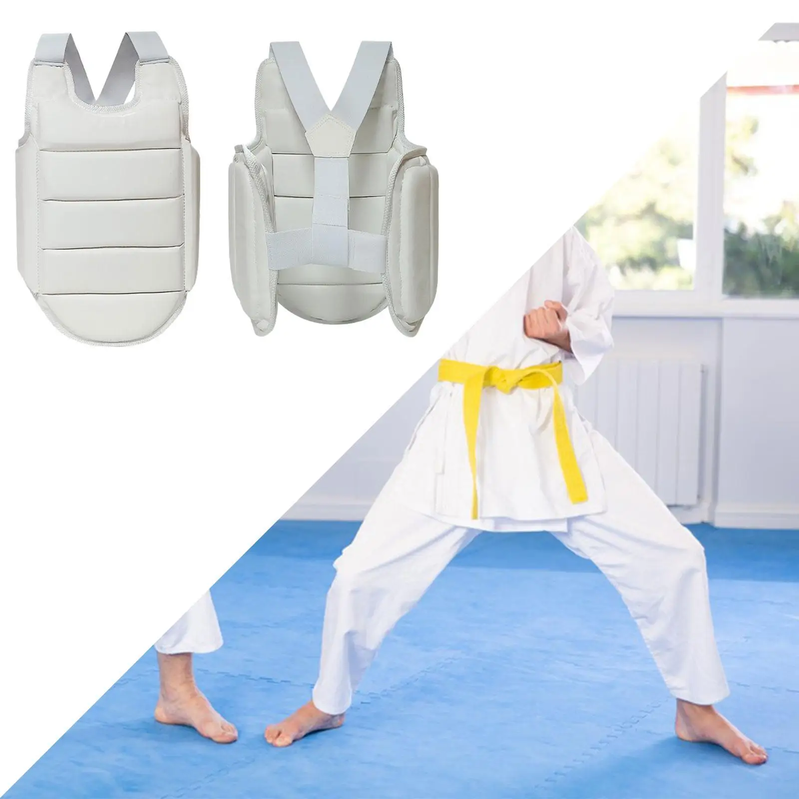 Karate Chest Guard Rib Protector Armour for Equipment Volleyball Baseball