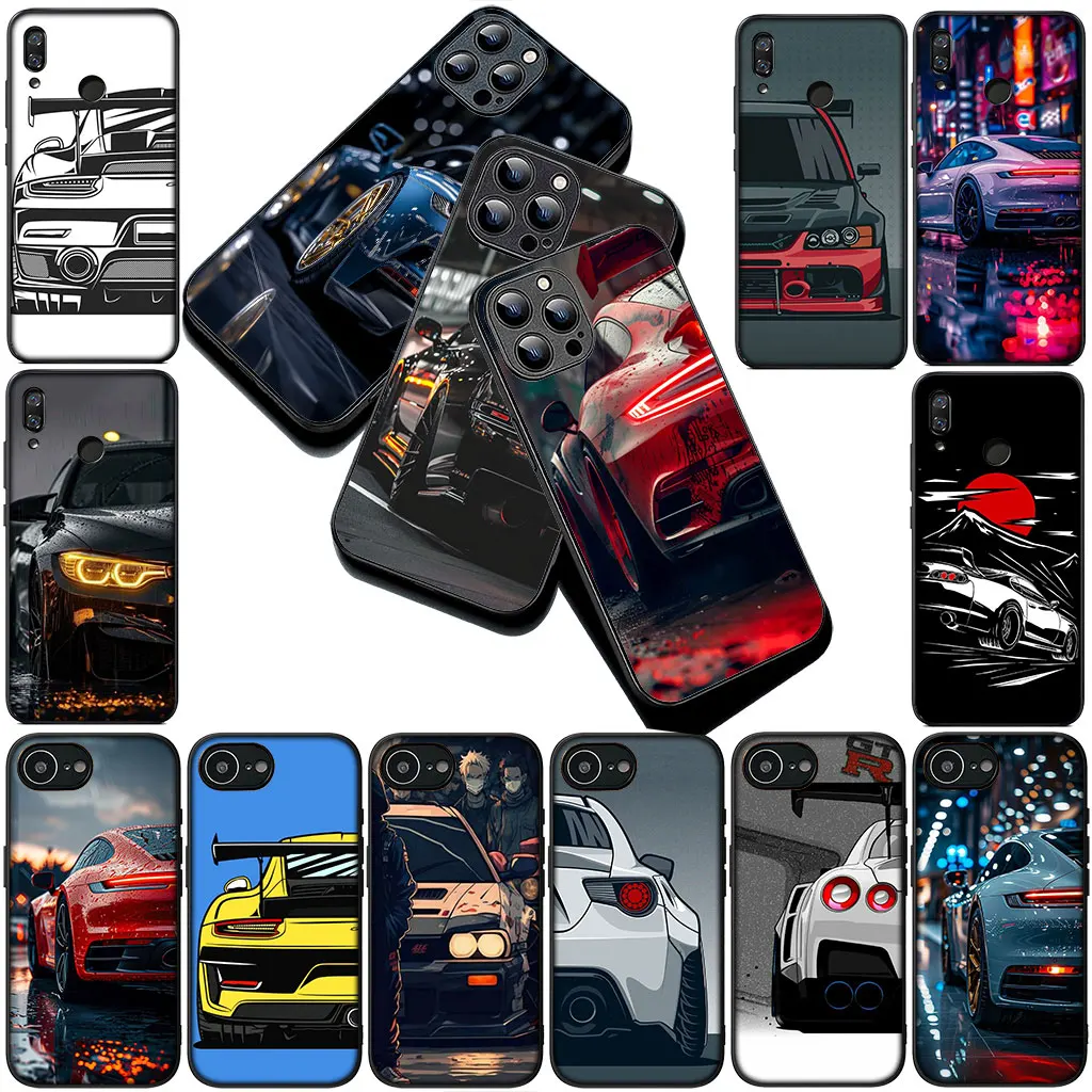 Supercar Cartoon Taillights Soft Phone Case