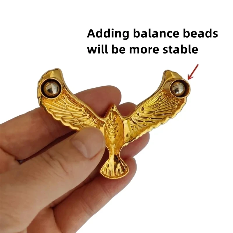 Balance Bird Metal Eagle Toy Gravity with Pyramid Combination Set Children Physical Science Adults Office Desktop Toy Gifts