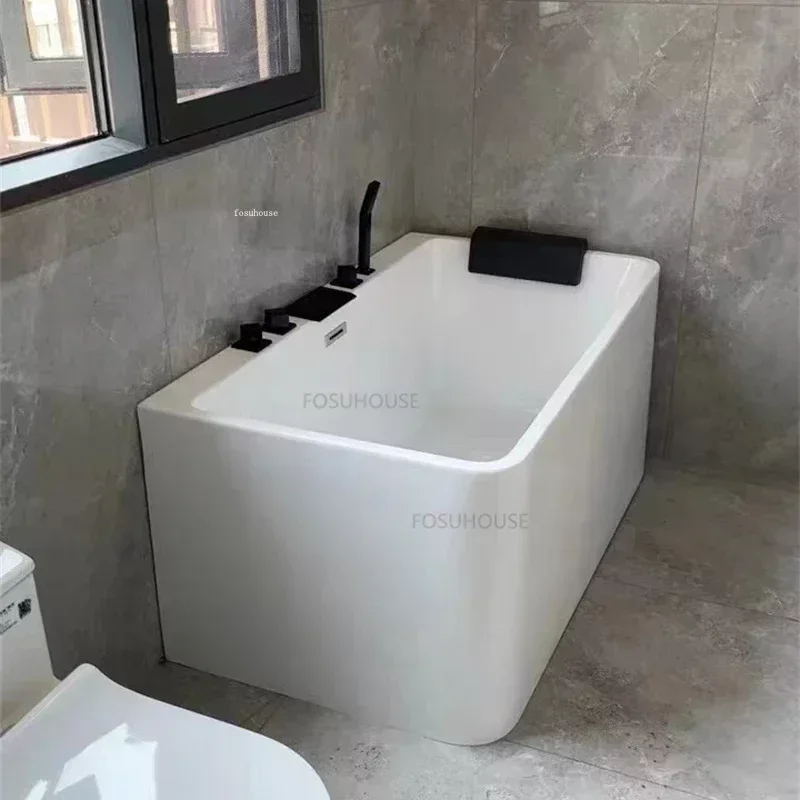 Acrylic Spa Bathtubs Bathroom Fixture Whirlpool Bathtub Massage Surf Light Luxury Hotel Indoor Sitting Type Hydromassage Bath