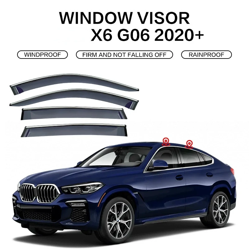 2023 Nouveau 4pcs voiture déflecteur de fenêtre visière abat-jour soleil  pare-pluie voiture protection extérieure garniture pour 2006-2015  accessoires auto chute