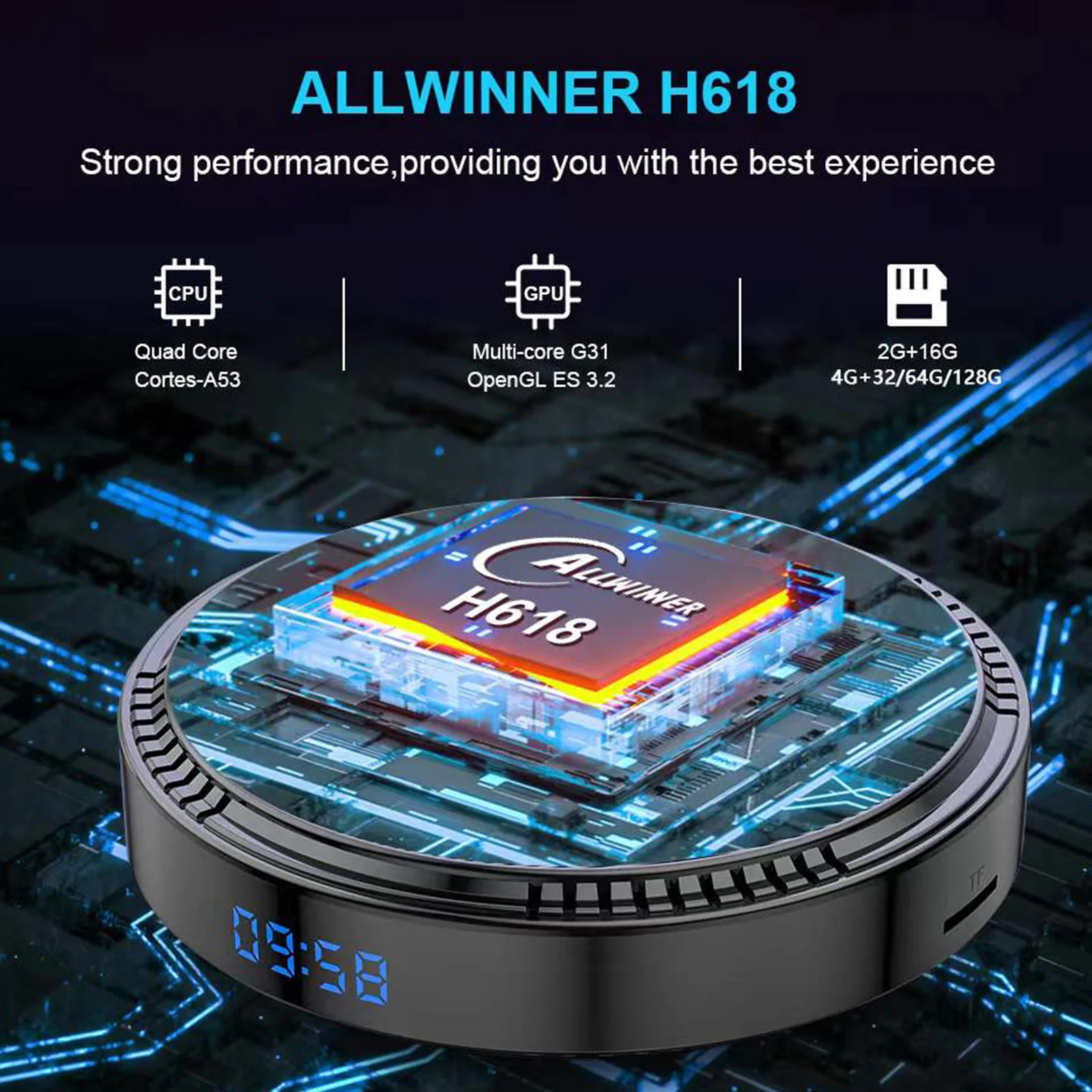 HK1 RBOX-H8 WIFI6 Android 12.0 Smart TV Box Allwinner H618 Quad-core 4K Media Player H.265 VP9 6K Decording Dual Band WiFi6 BT5.