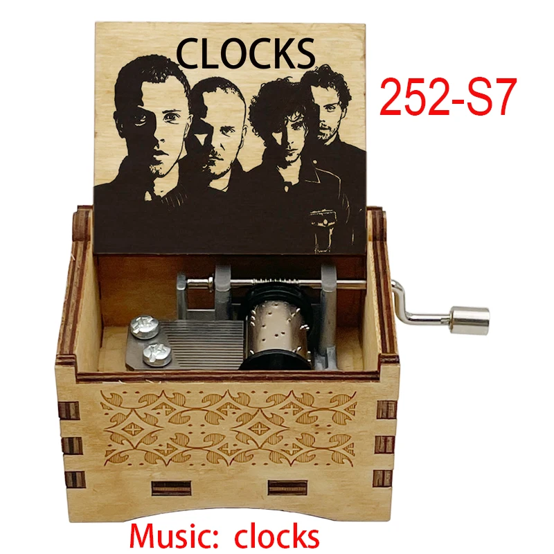 Elegant 18-Tone Music Box with 'Clocks' Clip – Perfect Study Desk Ornament and Holiday Gift