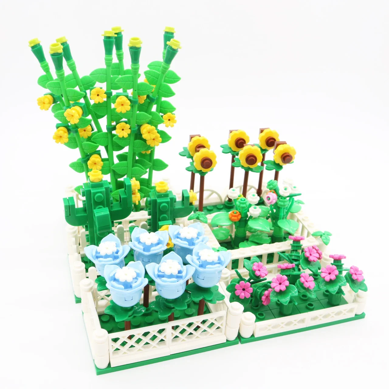 Enhance your creativity with the MOC Creative Garden, featuring a vibrant array of cacti, tulips, sunflowers, and vine flowers. Designed for intricate plant construction using small building blocks.