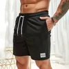 Men's Corduroy Shorts Labeled Summer Beach Short Pants Men Baggy Loose Basketball Shorts Casual Sweatpants Male 3