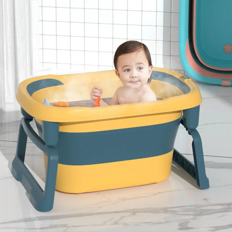 SittingLyingDualuseBabyBathtubFoldableBathSafetyMaterialBasinIncreasedSpaceStable
