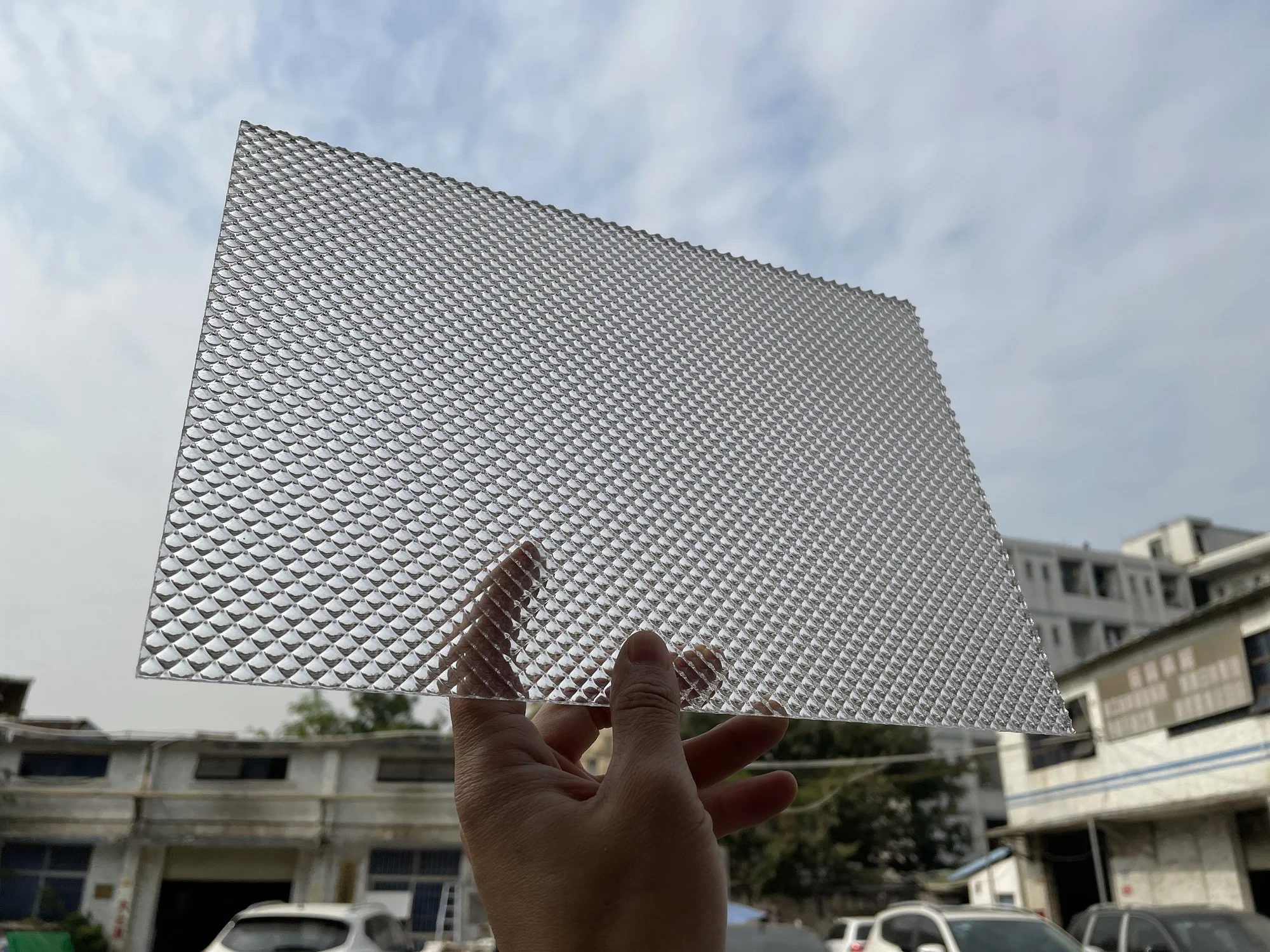 Prismatic Surface Clear PS Sheet 2.7mm Thickness Board For Lighting Diffuser Cover DIY Crafts Advertising Windows Decoration