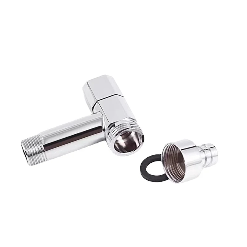 

Смеситель для ванны, двойной смеситель для ванной комнаты, угловой медный хромированный смеситель 4/6, смеситель для стиральной машины с разделенным носиком