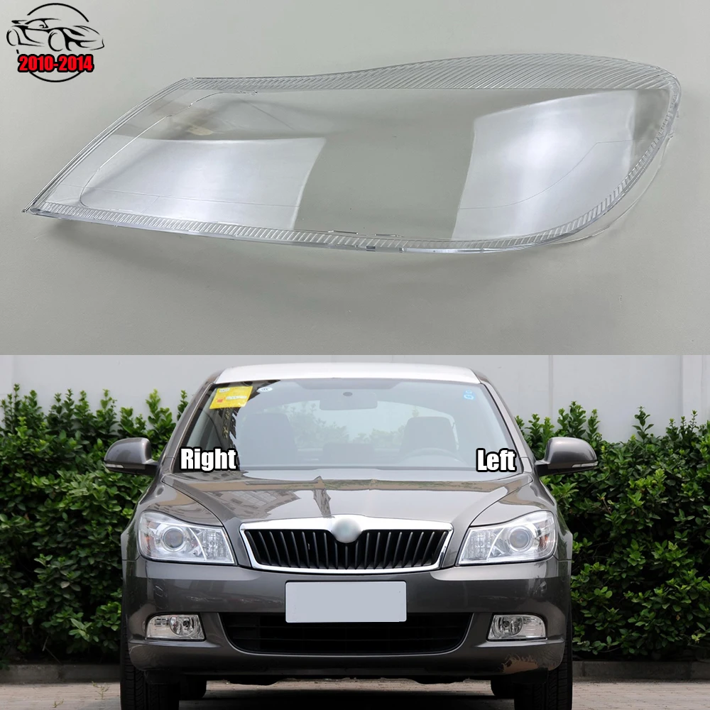 

For Skoda Octavia 2010-2014 Front Headlamp Cover Transparent Lampshades Lamp Shell Masks Headlight Shade Lens Plexiglass