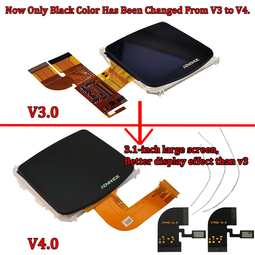 4.0 IPS Pre Laminated Point to Point Display LCD Screen Dedicated Housing GBA IPS LCD Screen High Brightness lcd screen replacement