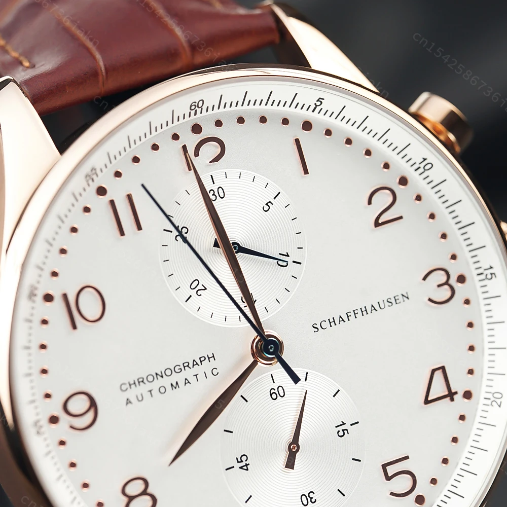 2022 Fashion New Men's Automatic Watch 44mm Sapphire Crystal Glass Stainless Steel Leather Strap Sports Leisure Waterproof