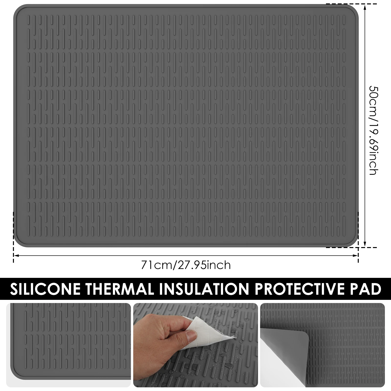 Stove Top Covers Silicone Stove Top Mat 28x20inch Large Protector Heat Resistance Glass Cooktop Protector Reusable
