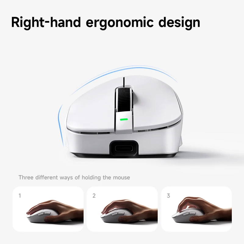 MCHOSE A7 Ultra RE Wireless Esports Gaming Mouse Wireless/Wired Dual 8K Polling 42,000 DPI PAW3950 Optical Sensor for for Esport