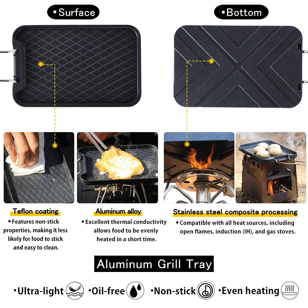 Aluminum Camping Grill Tray 3