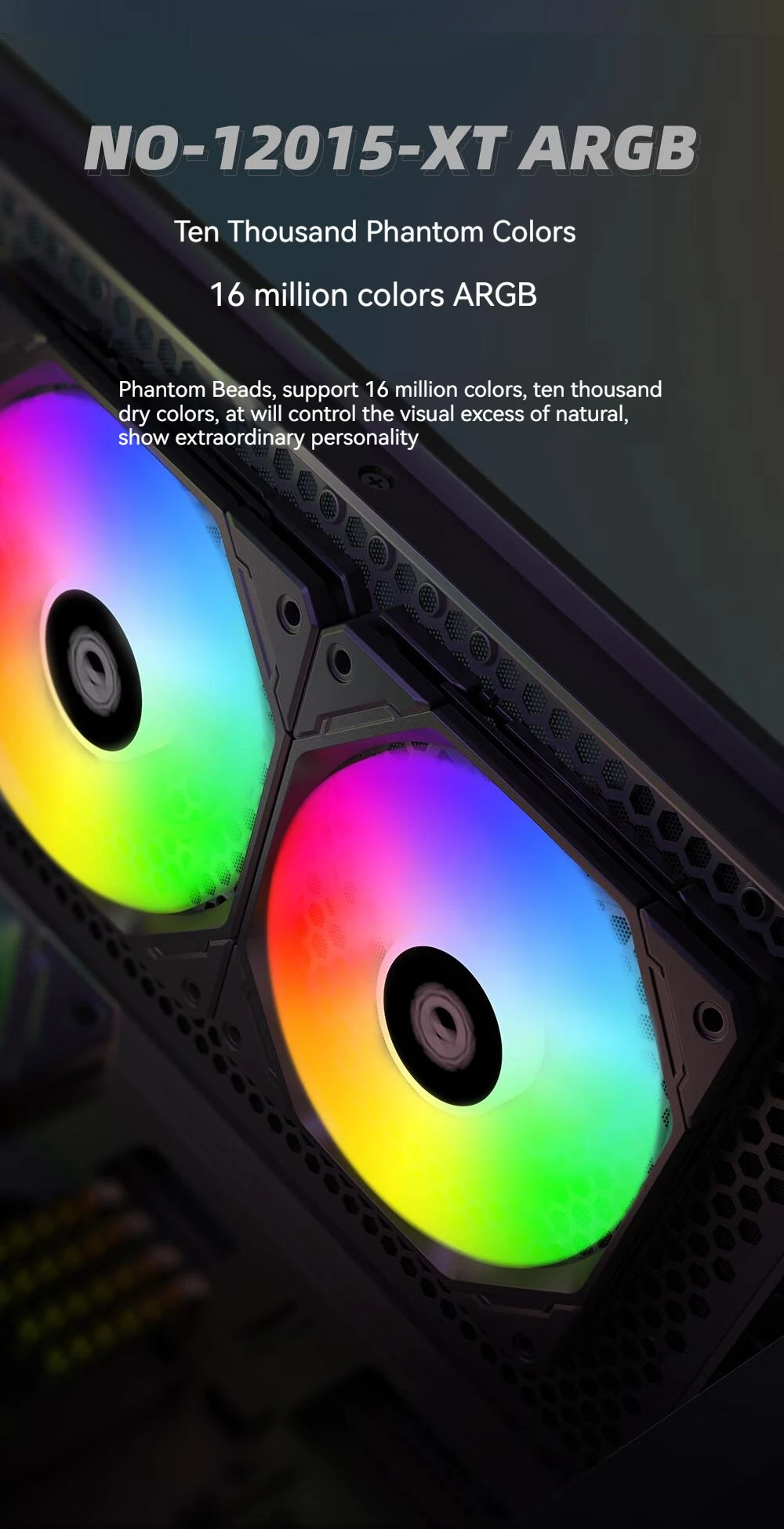ID-COOLING NO-12015-XT ARGB Ultra Thin CPU Heatsink Fan PWM Temperature Control