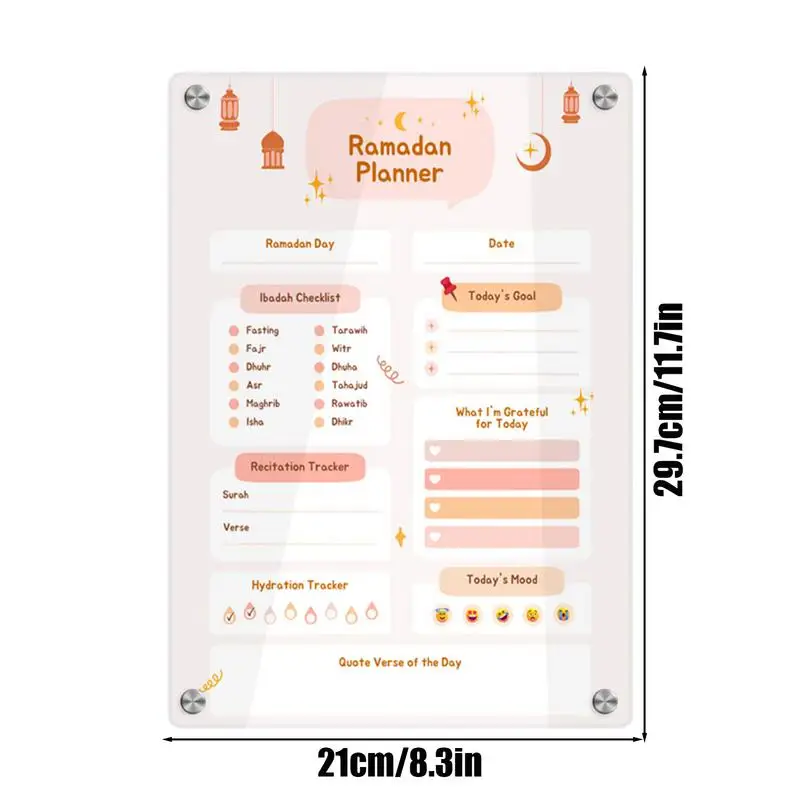 아크릴 주간 플래너 마그네틱 클리어 냉장고 달력, 6 건조 지우기 마커, 강한 자석 주간 플래너, 매일 냉장고