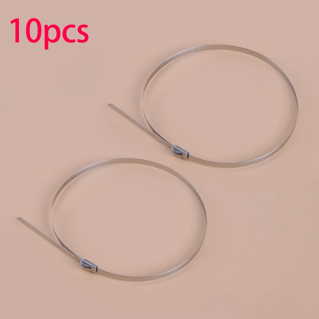 

10Pcs 35cm Car Stainless Steel Drive Shaft Joint Axle Boot Crimp Clamp Clip Kit Universal for Auto ATV CV Silver