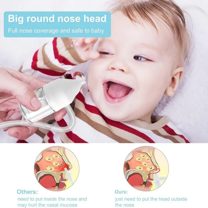Toddler Nasal Aspirator Manual Nose Aspirator Toddler Booger Sucker Strong Suction Nose Cleaner Portable Hand Puller For