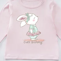 Long Sleeve Top New Style Children Outdoor Trendy Cute Lovely Spring Autumn Casual Fashion Kid Boy Girl Baby Outfit Pink T-shirt 4
