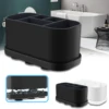 5-Slots Electric ToothBrush Holder Silicone Toothpaste Toothbrush Storage Box with Drain Hole and Suction Cup for Bathroom NEW 1