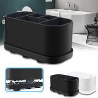 5-Slots Electric ToothBrush Holder Silicone Toothpaste Toothbrush Storage Box with Drain Hole and Suction Cup for Bathroom NEW 1