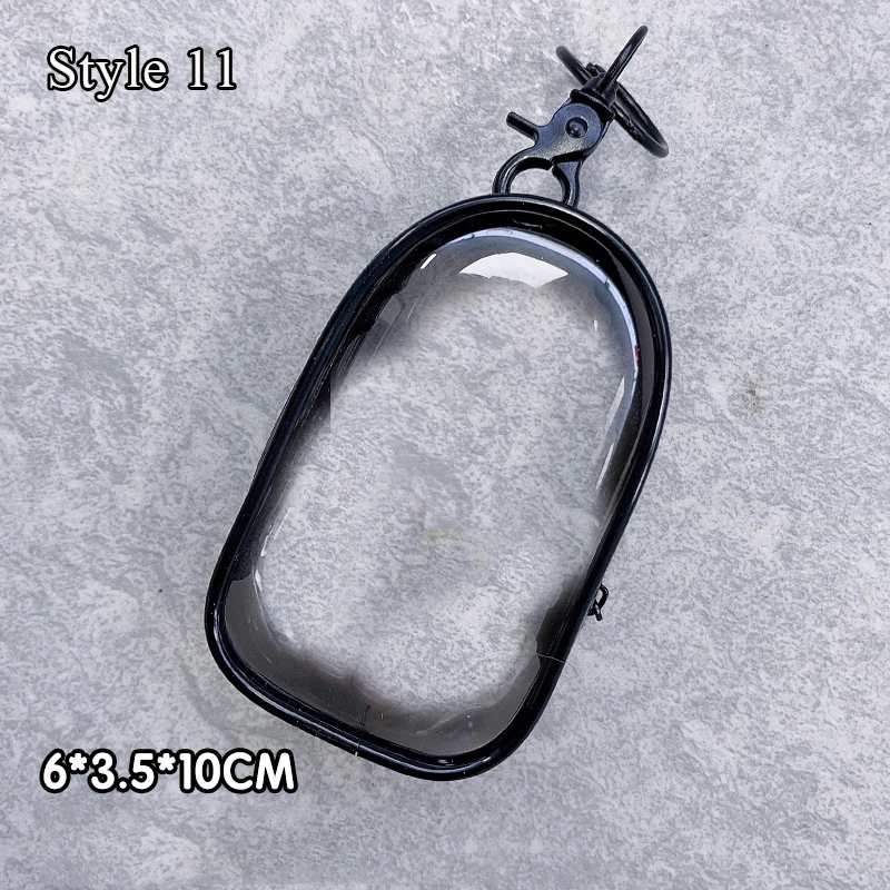 Transparent Jewelry Organizer and Storage Case with Keychain & Dustproof Cover - Cute Doll Design