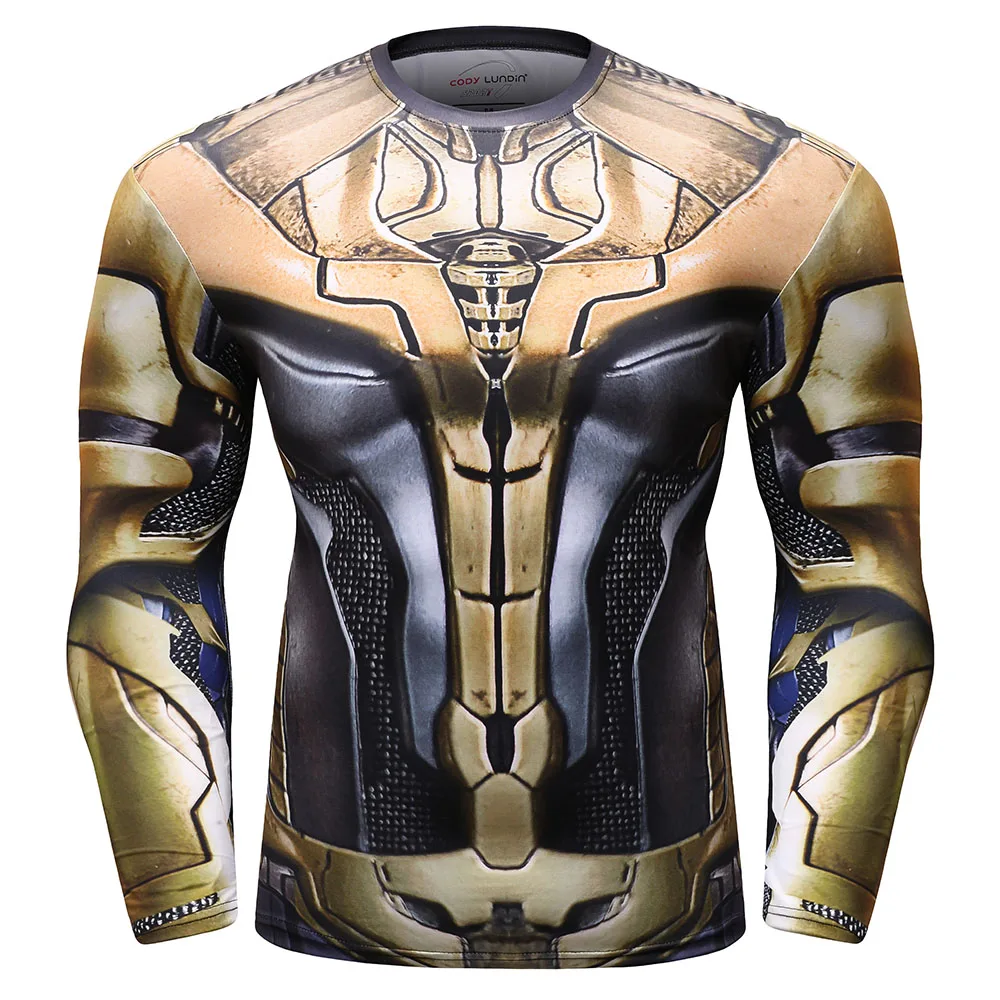 

Cody Lundin Muscle Print Compression Shirts Base Layer Thermal Underwear for Men Long Sleeve MMA Rash Guard Boxing Workout Tee