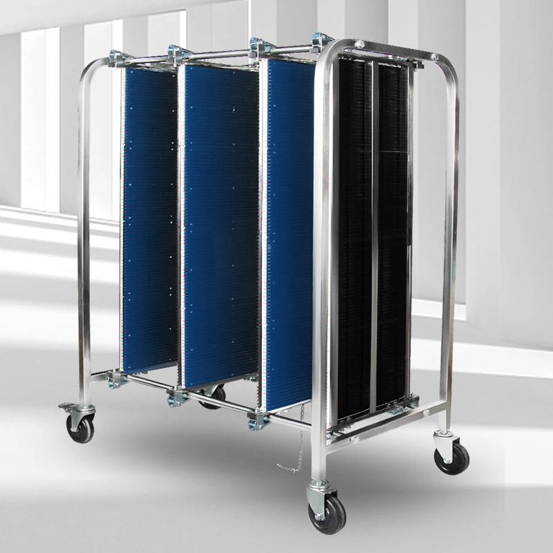 Hot Selling ESD Stainless Steel Trolley Pcb Antistatic Turnover Car Antistatic PCB Plates