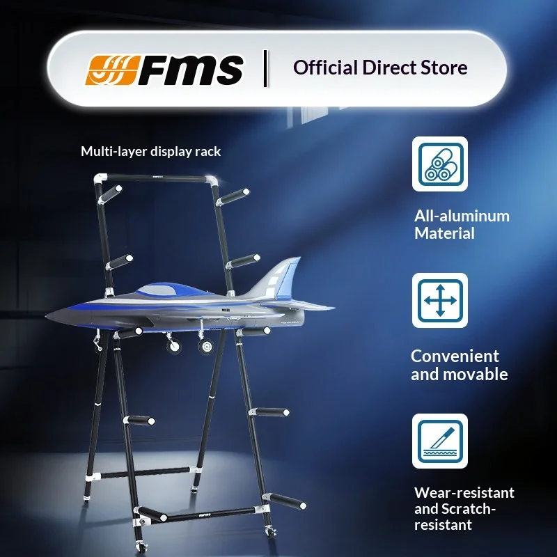 FMS 2025 RC Plane Display Rack Foldable Storage Rack With Wheels All ...